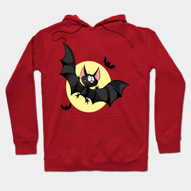 Funny face bat Hoodie by Tees with Color